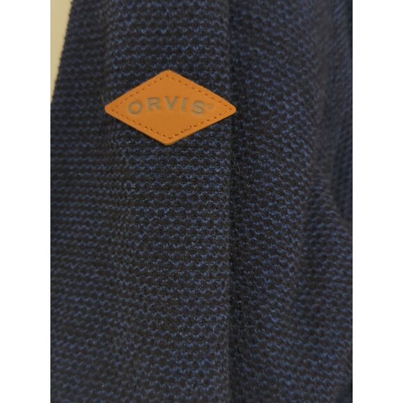 Orvis Mens XXL Navy Blue Fleece Sherpa Lined Quarter Zip Pullover Sweater NWT-lp - Picture 8 of 14
